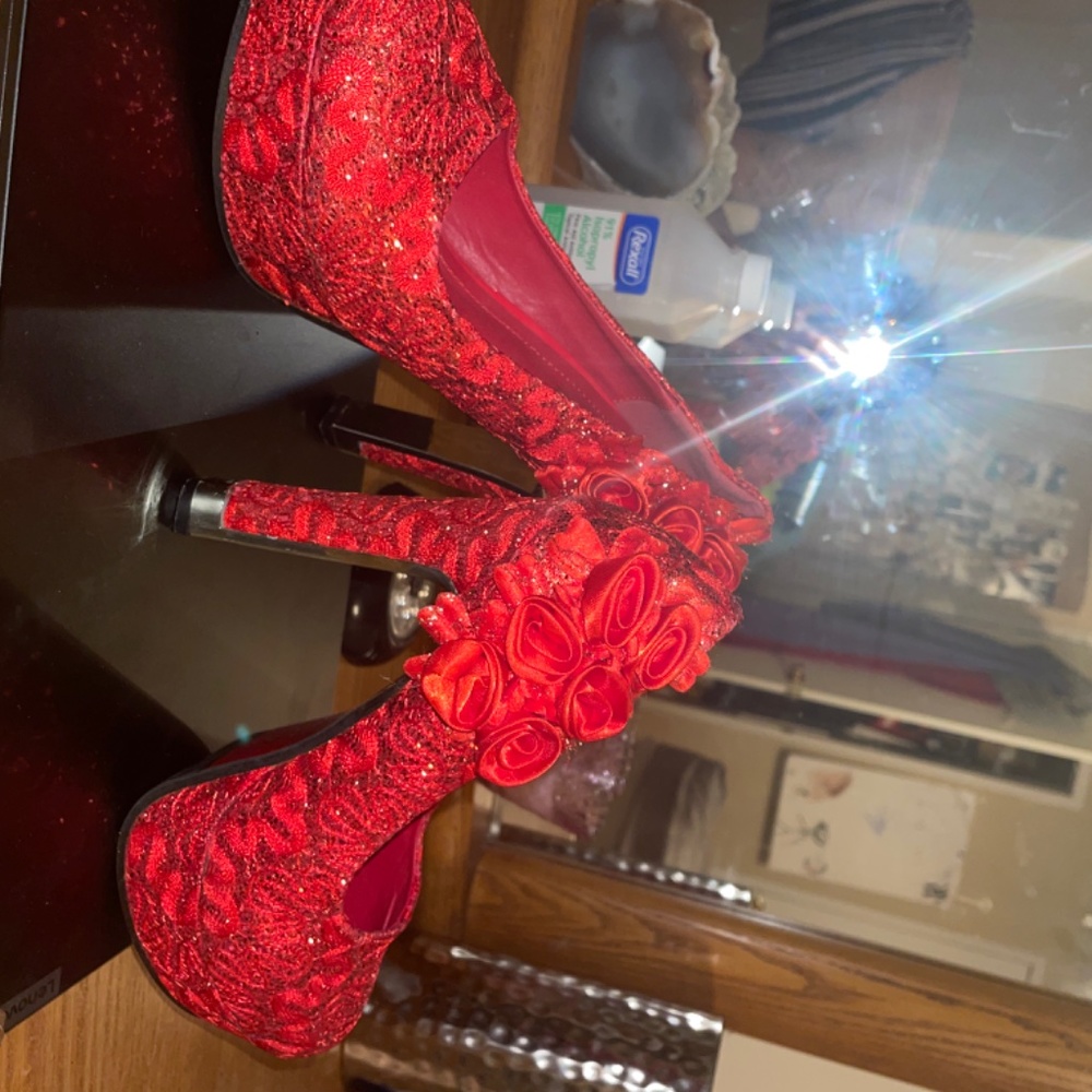 Red Bottom Red Ruby Heels - Picture 4 of 4